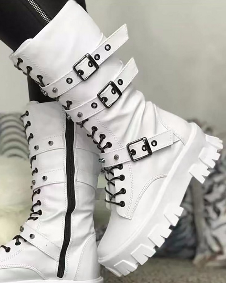 Lune London | Boots with zipper and buckles