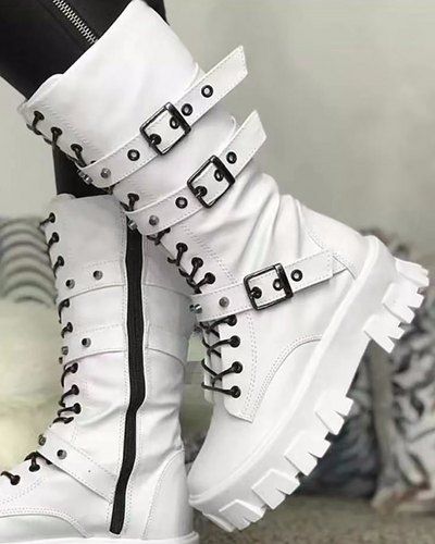 Amarae | Boots with zipper and buckles