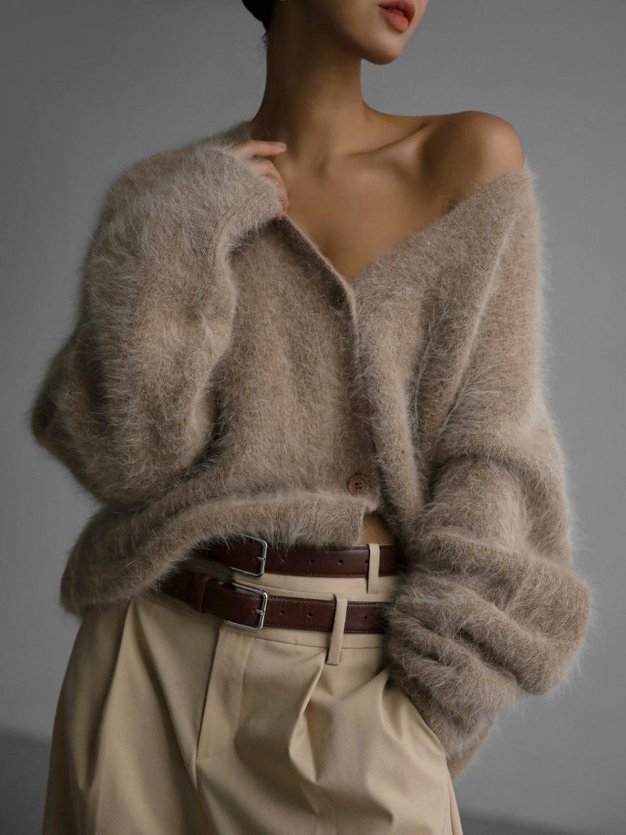 Lune London | Women's Off-Shoulder Knitted Cardigan