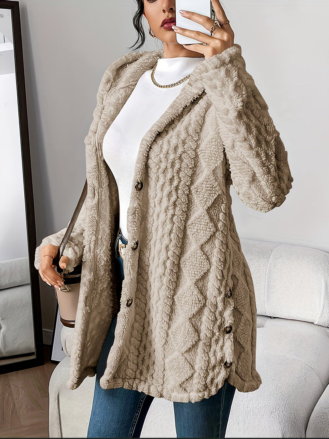 Amarae | Fluffy Teddy Hoodie Jacket