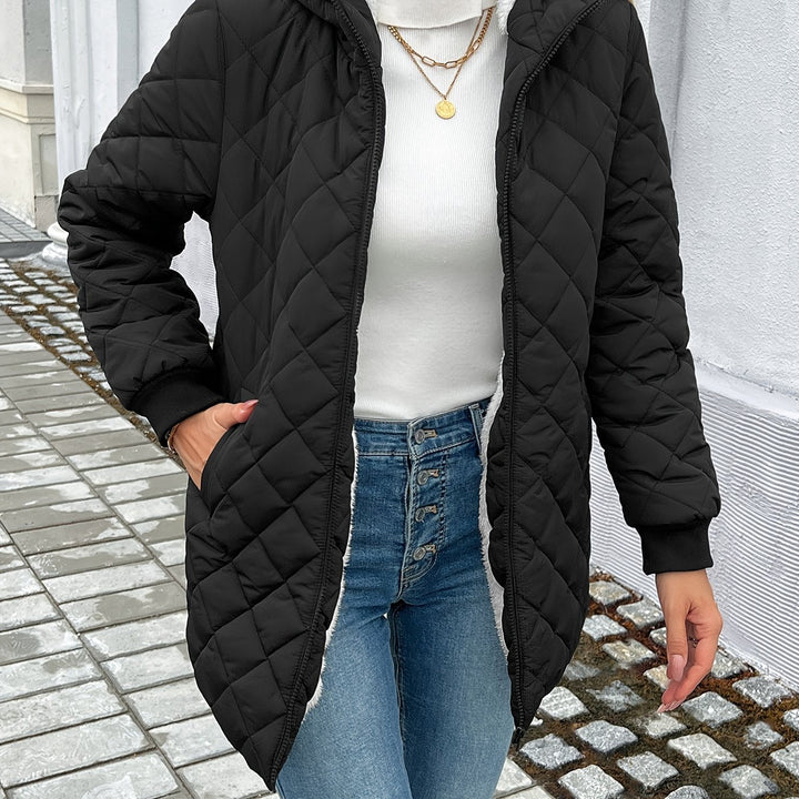 Amarae | Padded puffy jacket with zipper and faux fur lining