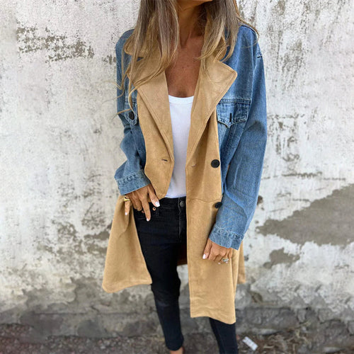 Amarae | Elegant Denim Trench Coat