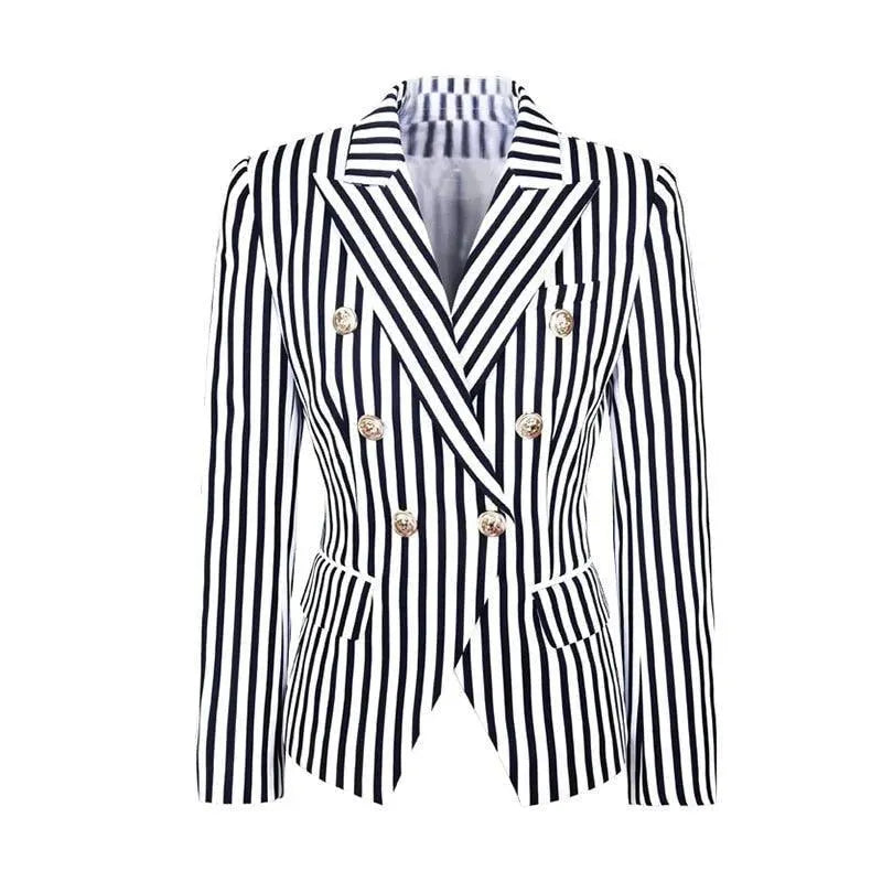 Lune London | Striped Blazer Women Casual Striped-Pinstripe