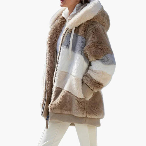 Amarae | Striped Winter Hoodie - Trendy Casual Jacket for Cold Days