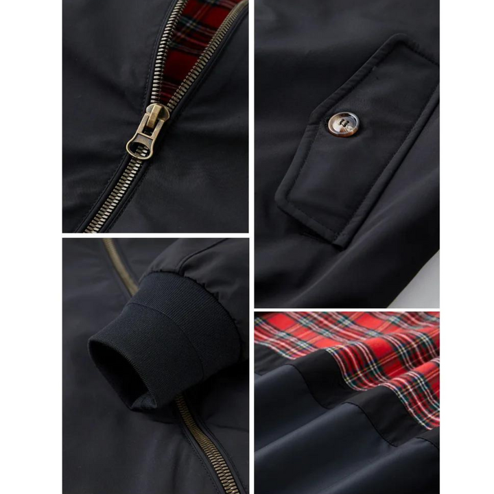 Lune London | Men's Camden Heritage Harrington Jacket - Tartan Pattern Lined
