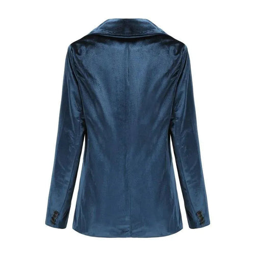 Amarae | The Smooth Session Velvet Blazer Women Casual Solid Color