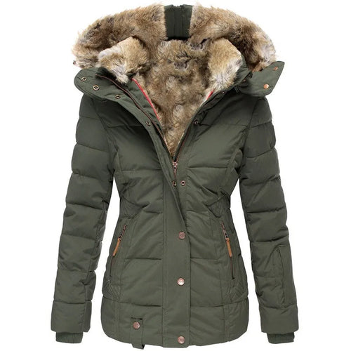 Amarae | Women's jacket with collar and fur