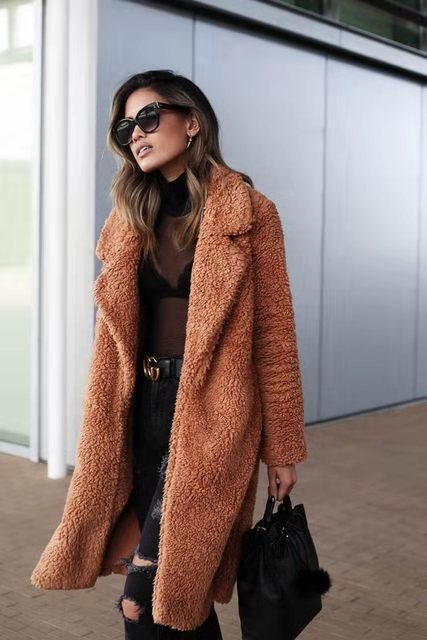 Lune London | Trendy Warm Long Teddy Jacket for Women
