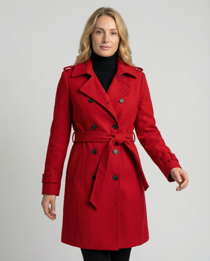 Women’s Wool Coat mit Double-Breasted Fit & Full Length | Lune London