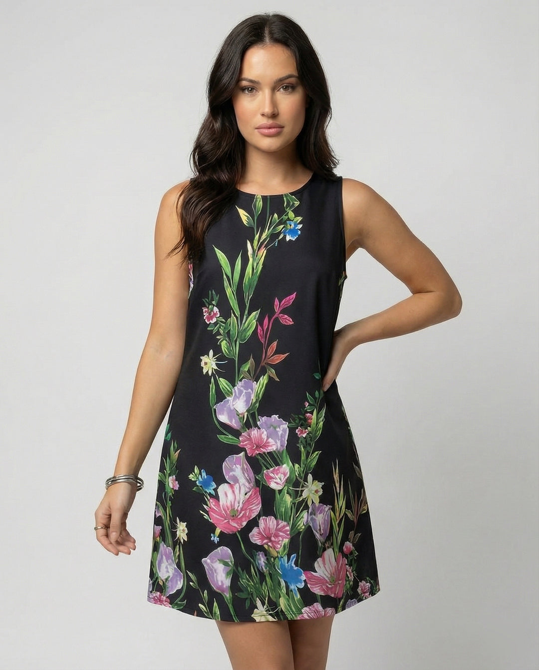 Women’s Sleeveless Casual Dress with Artistic Print & Lightweight Fabric | Lune London
