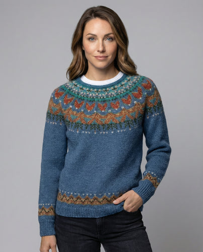 Women’s Icelandic Vintage Knit Sweater with Timeless Design | Amarae