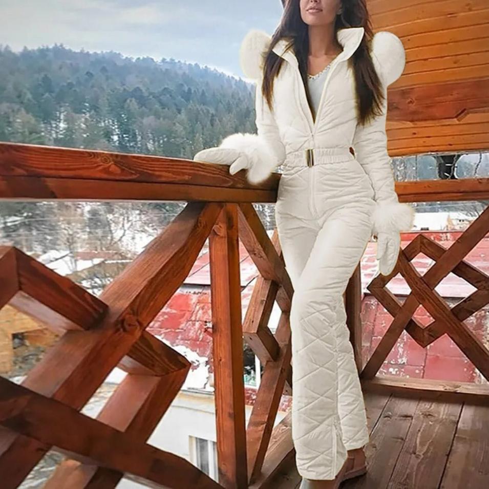 Women’s Winter Snowboard Overall with Zipper & Weather-Resistant Fabric | Lune London