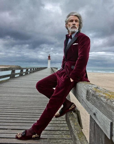 Amarae | Men's summer jacket with tailored fit and contrasting lapel