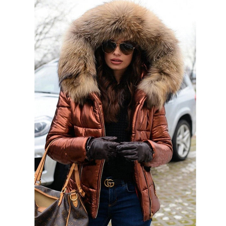 Amarae - Paris - Elegant jacket with faux fur lining, hood and collar