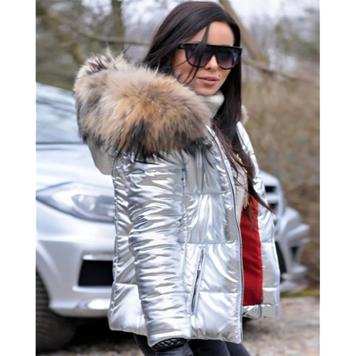Amarae - Paris - Elegant jacket with faux fur lining, hood and collar