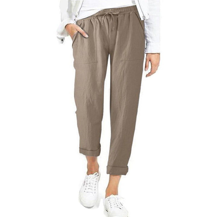 Chic and style - Lightweight and airy leisure pants with elastic waistband