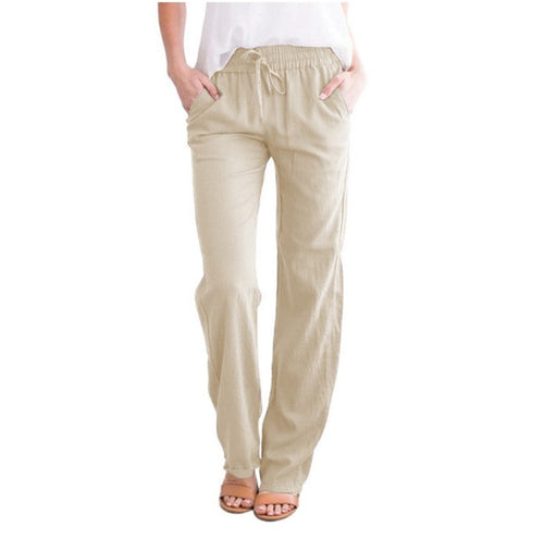 Chic and style - Lightweight and airy leisure pants with elastic waistband