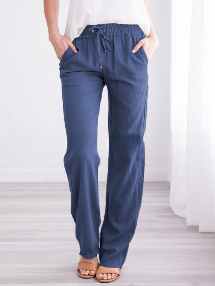 Lune London | Light Airy Casual Pants with Elastic Waistband