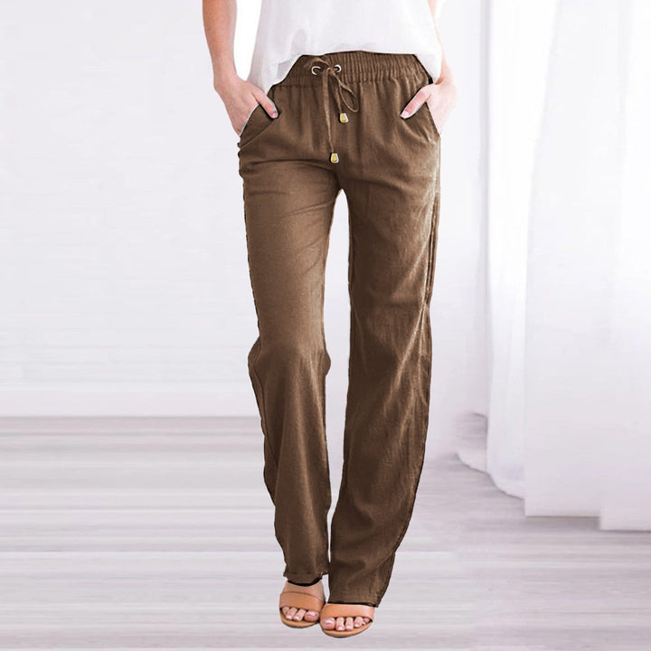 Chic and style - Lightweight and airy leisure pants with elastic waistband