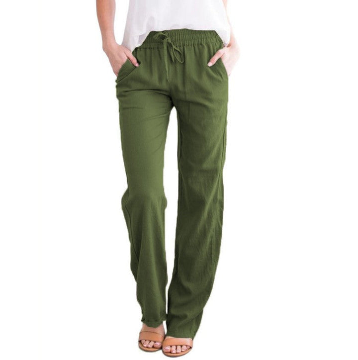 Chic and style - Lightweight and airy leisure pants with elastic waistband
