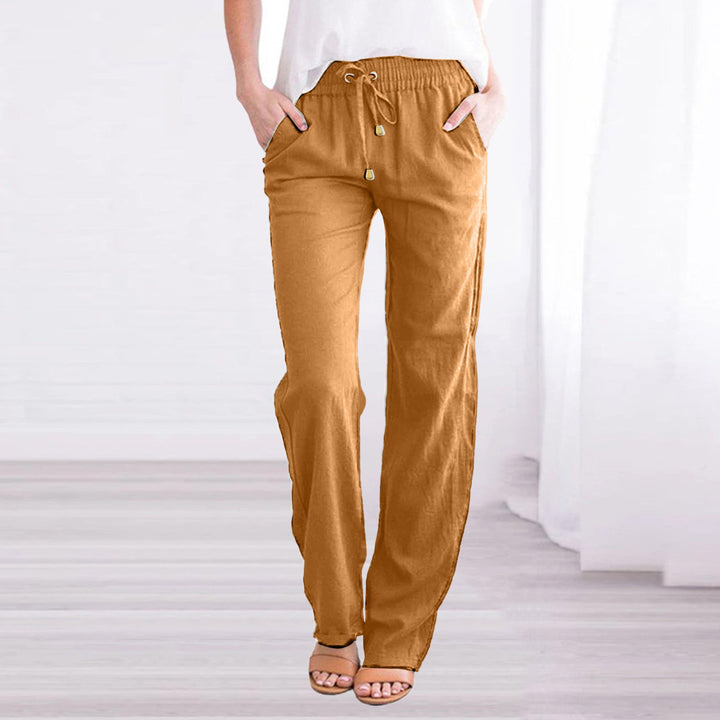 Chic and style - Lightweight and airy leisure pants with elastic waistband