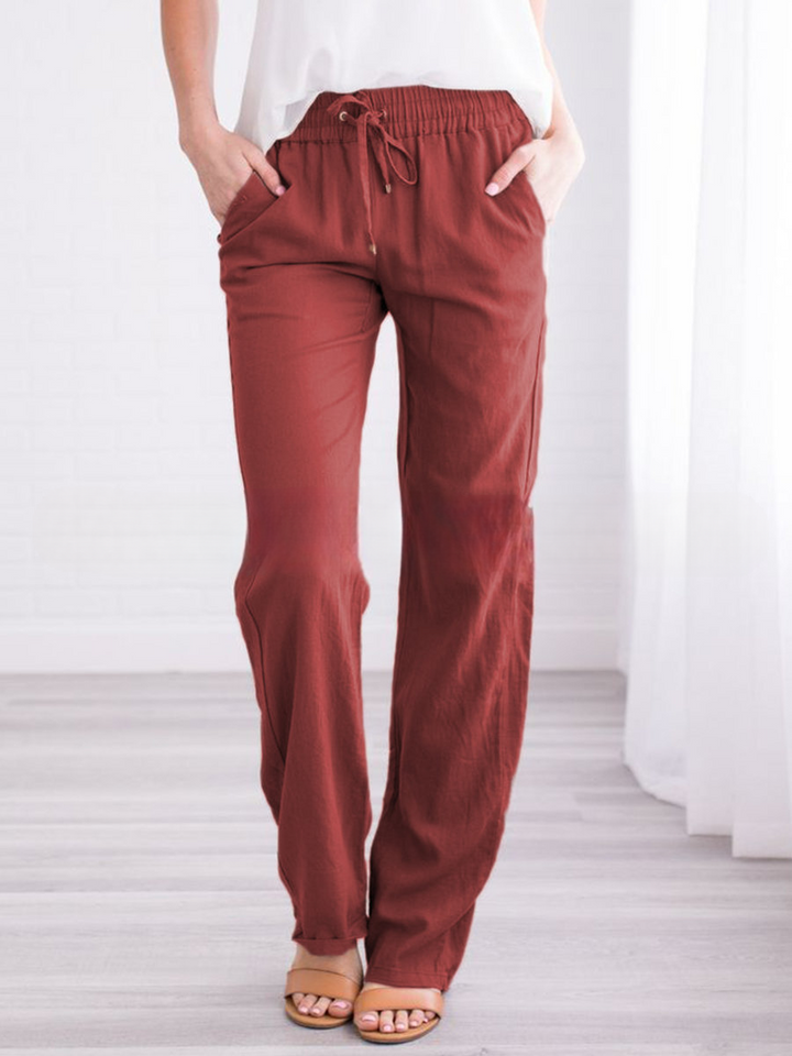 Lune London | Light Airy Casual Pants with Elastic Waistband