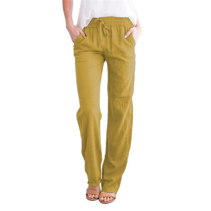 Chic and style - Lightweight and airy leisure pants with elastic waistband