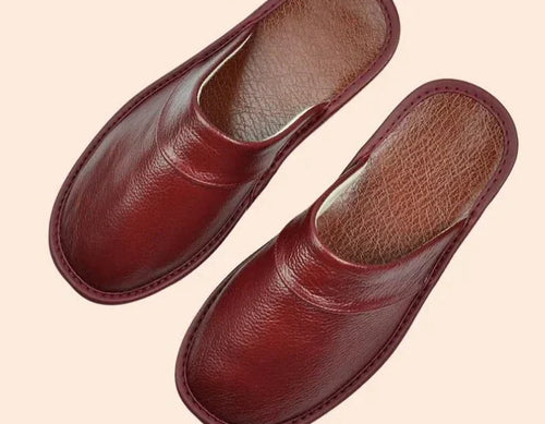 Amarae | Comfortable Slippers for Men Made Of Black Cowhide