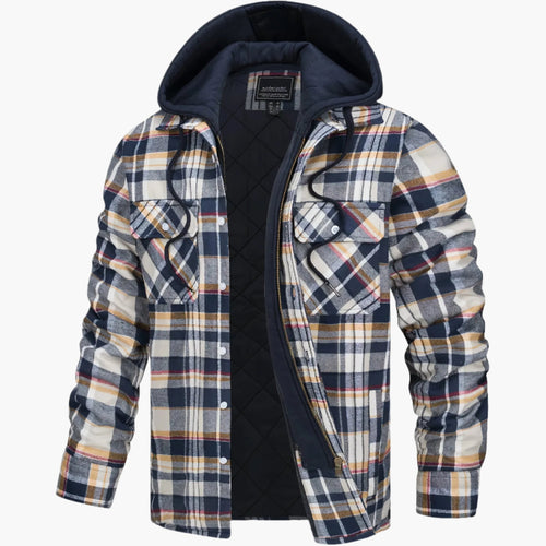 Amarae | Winter flannel hoodie jacket - Trendy, lined casual coat for autumn and winter