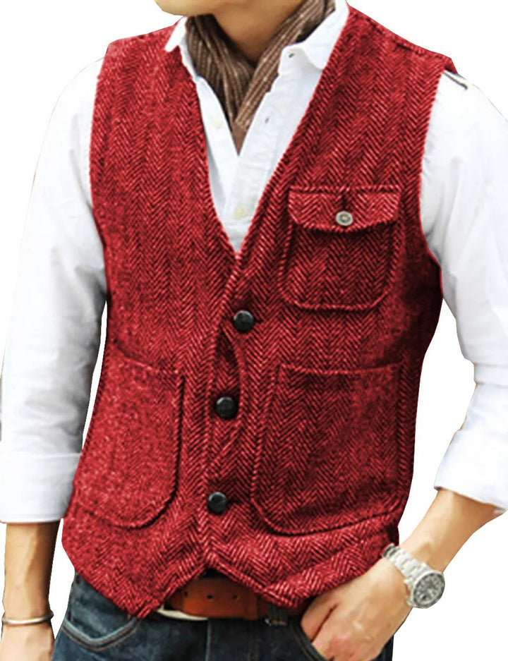Lune London | Vintage Waistcoat Without Sleeves Made Of Tweed for Men