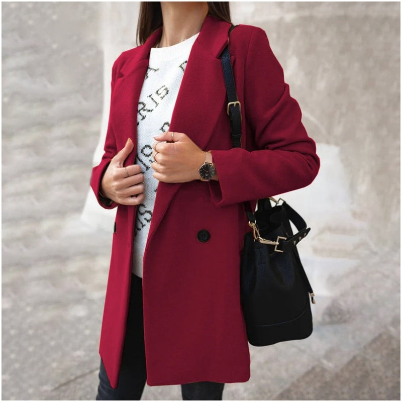 Lune London | Coat - Wool Blend - Tailored Fit - Single Breasted with Buttons - Classic Lapel