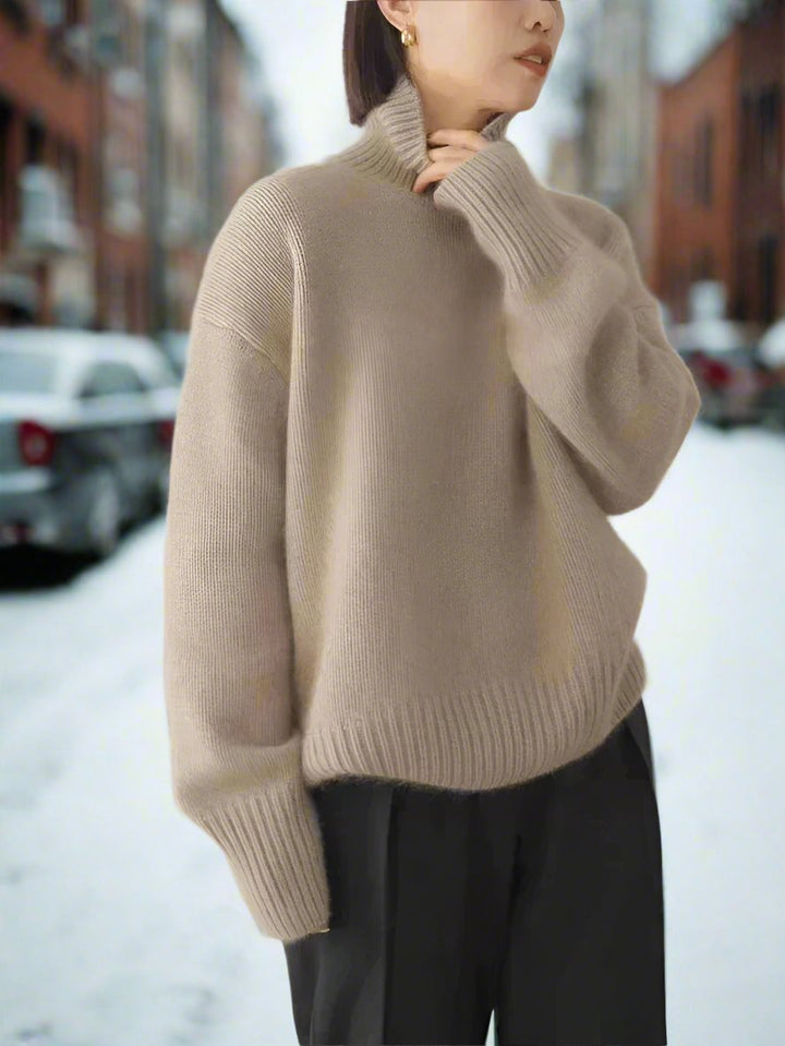 Lune London | Turtleneck Sweater - Soft Knit Material - Oversized Fit - Long Sleeves