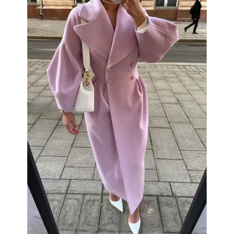 Amarae | Long coat - Double-breasted - Elegant cut - Notched collar - Tailored fit