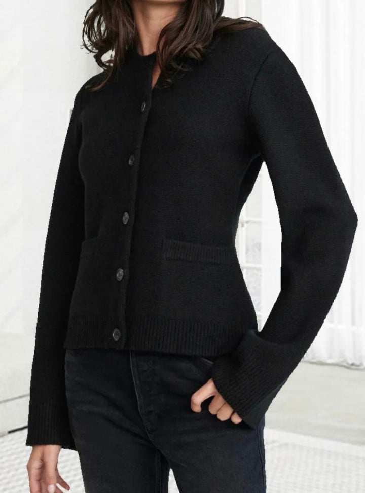 Lune London | Cardigan - Button Closure - Round Neck - Long Sleeves - Soft and Comfortable