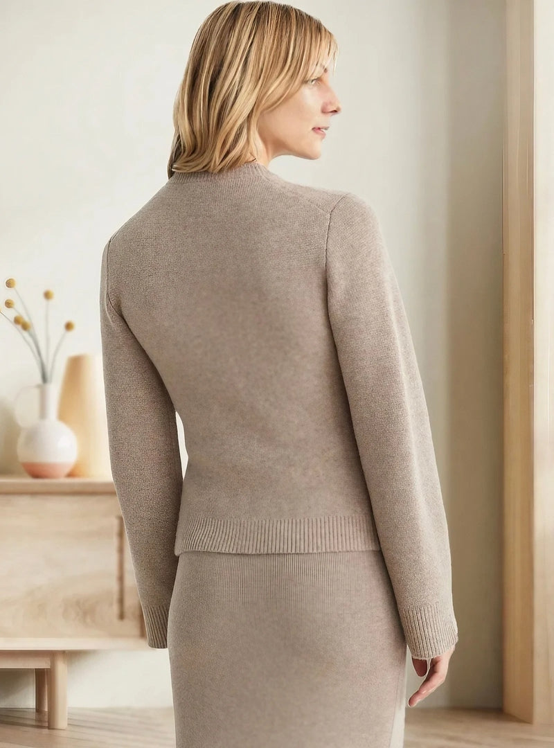 Lune London | Cardigan - Button Closure - Round Neck - Long Sleeves - Soft and Comfortable