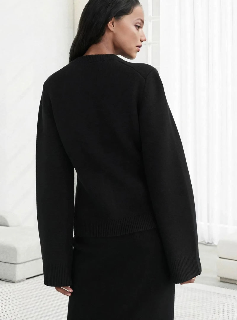 Lune London | Cardigan - Button Closure - Round Neck - Long Sleeves - Soft and Comfortable