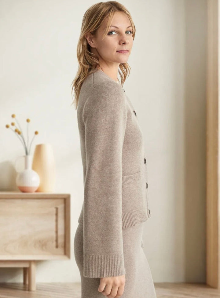 Lune London | Cardigan - Button Closure - Round Neck - Long Sleeves - Soft and Comfortable