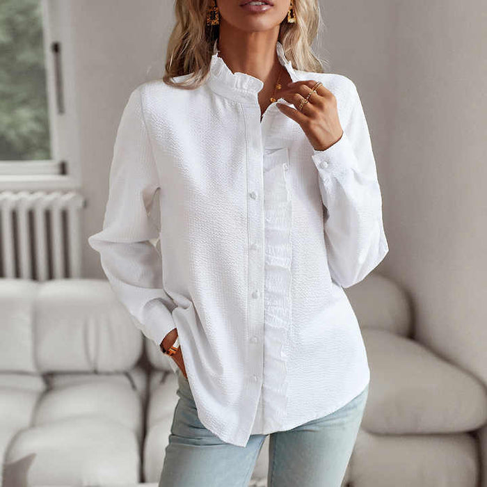 Amarae | Elegant long sleeve blouse with striped pattern