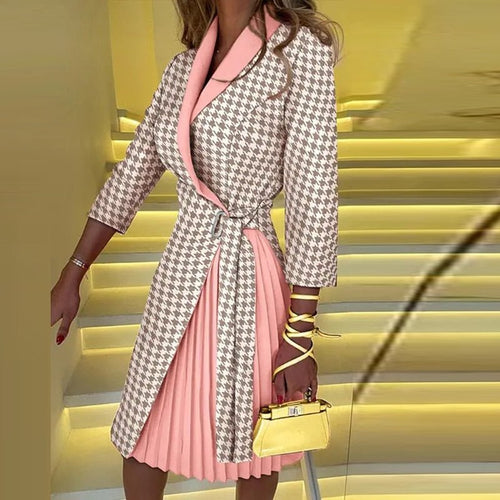 Amarae Blazer dress with a tailored collar elegant
