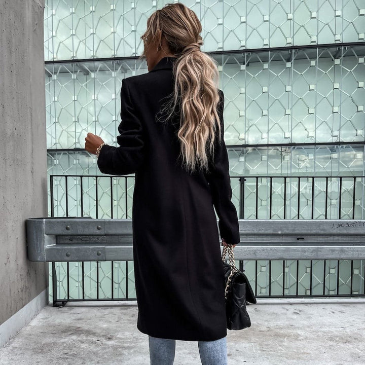 Lune London | Longer Coat - Wool Blend - Classic Cut - Single-Breasted with Side Pockets