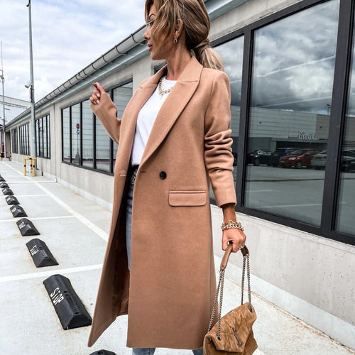 Amarae | Longer Coat - Wool Blend - Classic Cut - Single-Breasted with Side Pockets