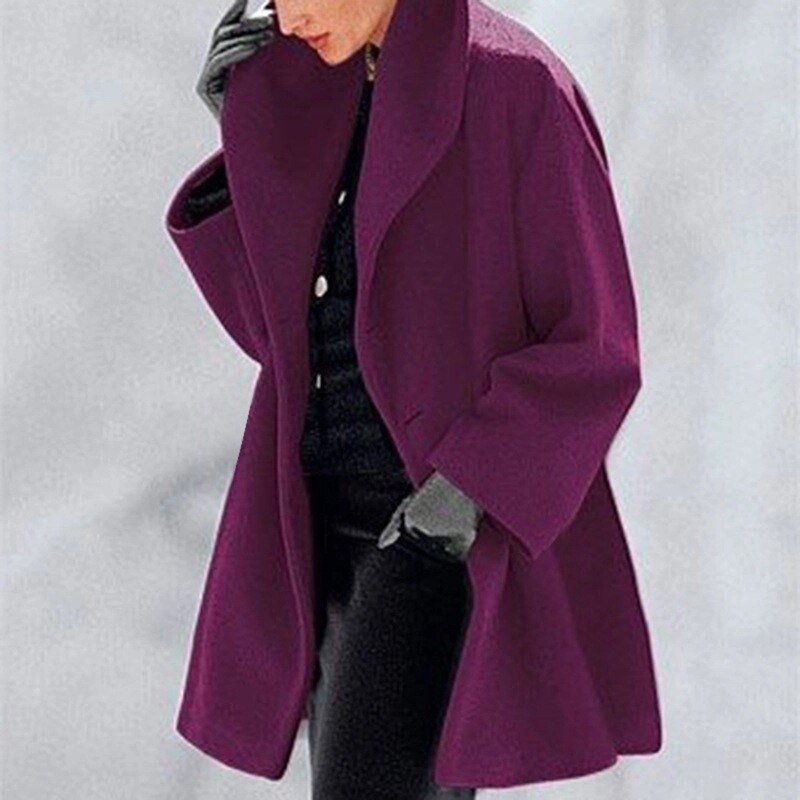Lune London | Wool Women's Coat with Wide Collar