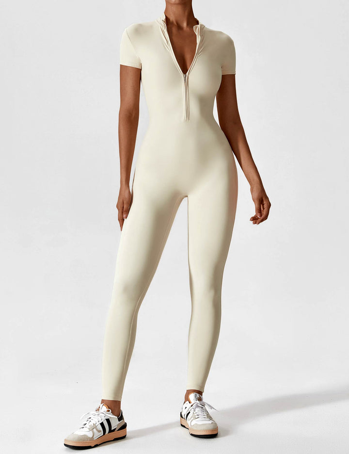 Lune London | Stylish Autumn Jumpsuit with Stand-Up Collar and Zipper for Women