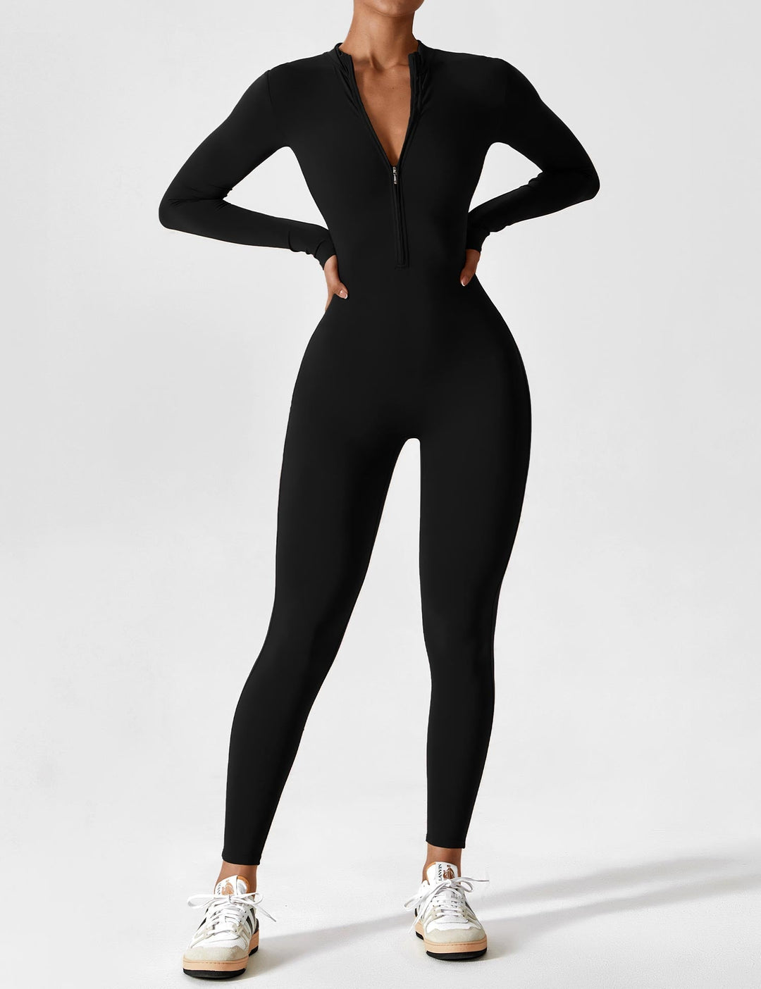 Lune London | Stylish Autumn Jumpsuit with Stand-Up Collar and Zipper for Women
