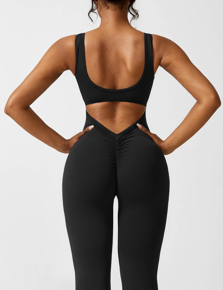 Lune London | V-Back Flared Jumpsuit