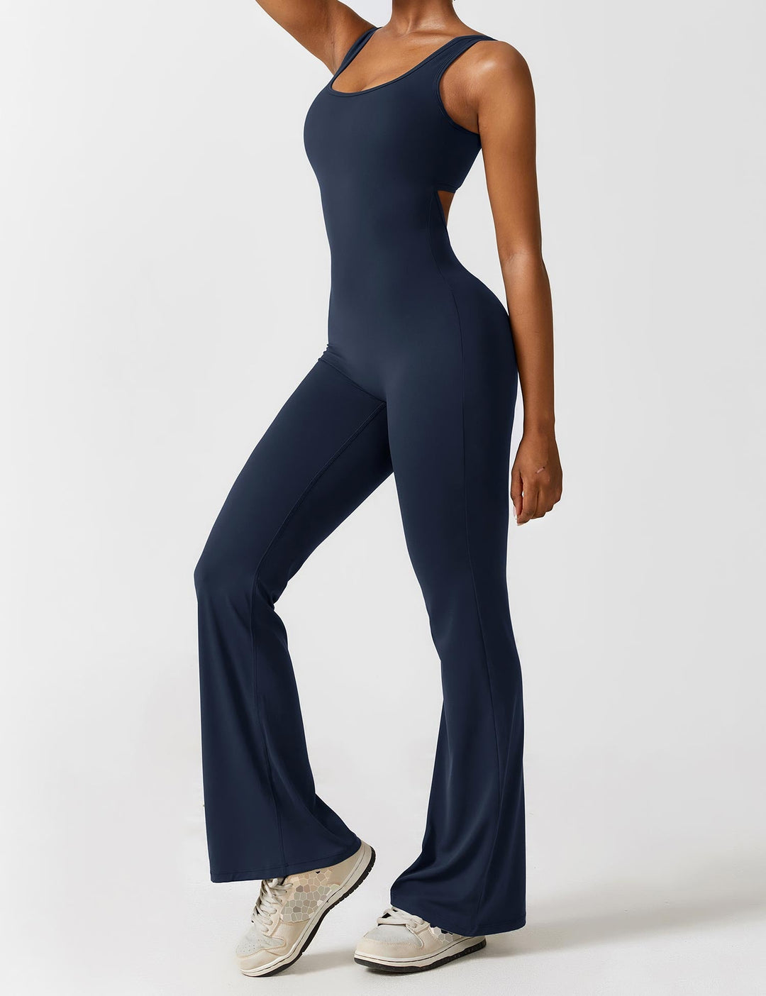 Lune London | V-Back Flared Jumpsuit