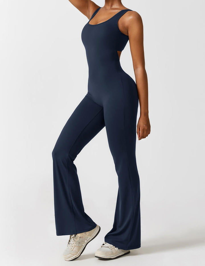 Lune London | V-Back Flared Jumpsuit
