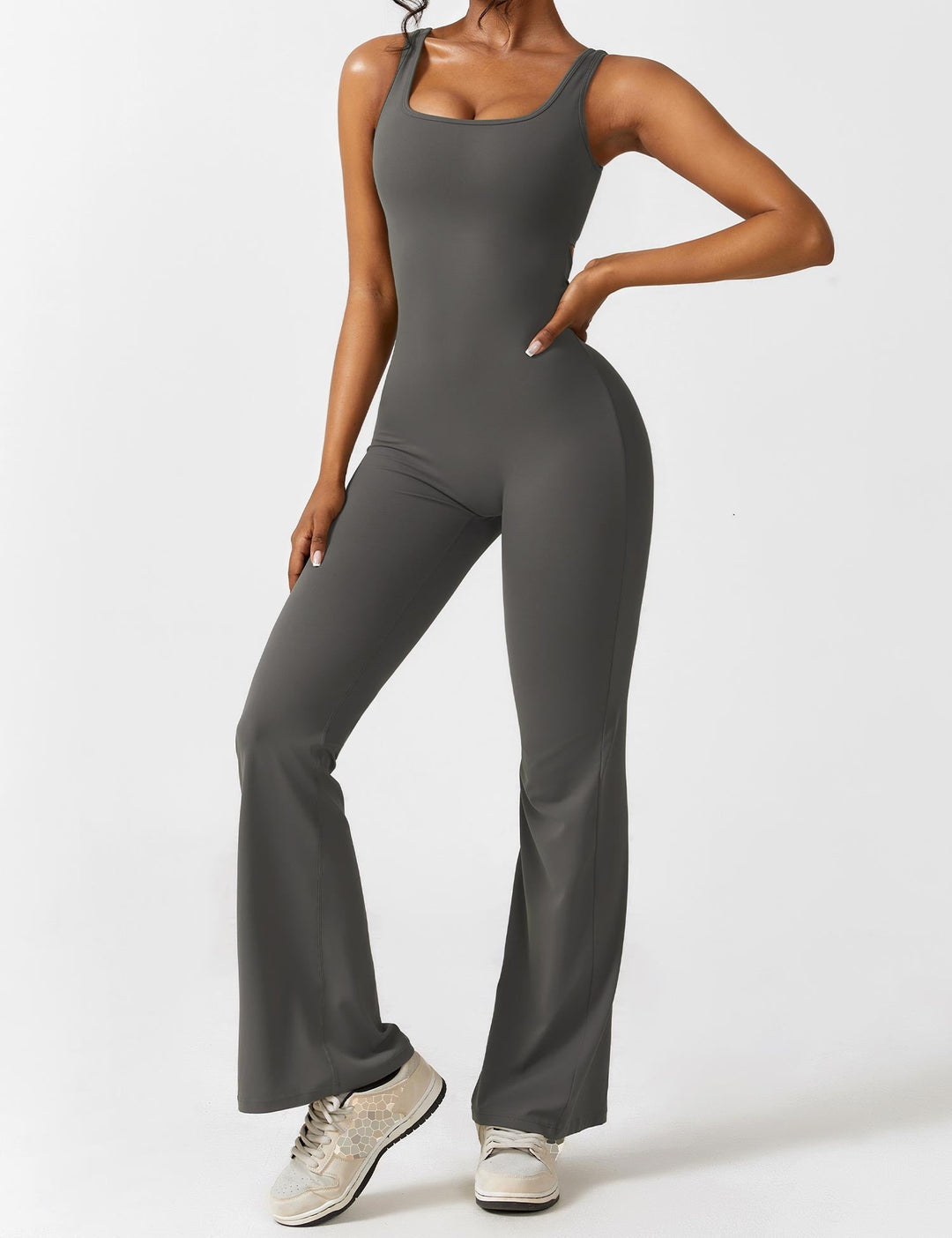 Lune London | V-Back Flared Jumpsuit