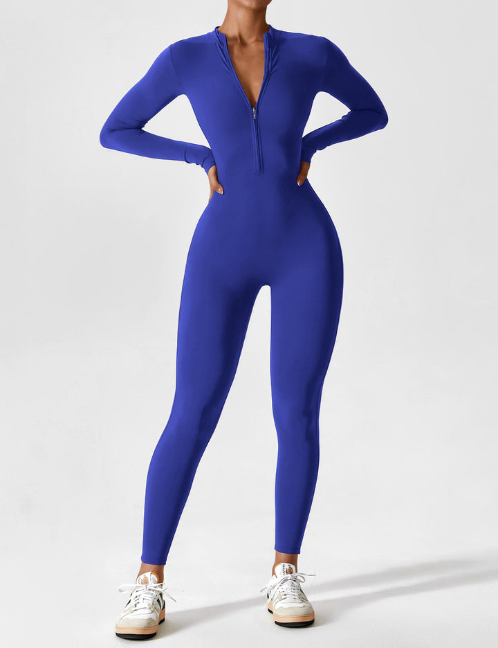 Lune London | Stylish Autumn Jumpsuit with Stand-Up Collar and Zipper for Women