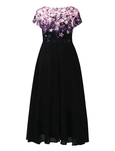 Amarae | Elegant Midi Dress with Floral Lace